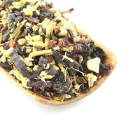 Tao Tea Leaf Organic Ginger Tangerine Herbal Tea - Loose Leaf - 55g-Tangerine Ginger is a fantastic blend of ginger, hibiscus, licorice root, rose hips and an array of other organic fruits