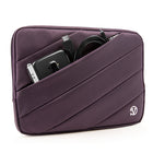 Vangoddy Jam Sleeve Fit 12" Laptop - Purple-Back exterior pocket perfect for holding accessories