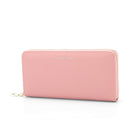 Champs RFID Zip-Around Wallet -  Pink-Faux leather, pink