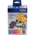 Brother LC75 Innobella High-Yield Colour Ink Cartridges, 3 Pack-Includes 1 cyan, 1 magenta and 1 yellow ink cartridge