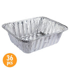 Luciano Rectangular Aluminum Foil Deep Roast Pan, 12.5 x 10.5 inches, Silver, 36 Pieces-Versatile: cook lasagne, pasta, casserole, or bake banana bread, chocolate cake, and many more with the roasting pan