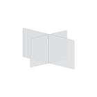 Mark Maker 4 Way Table Divider - 42" L x 30" W x 23.5" H - 1/4" clear acrylic - no pass throughs-Social distancing for up to 4 people