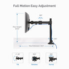 Basic Tech Single Monitor Arm (8057601)-Steel