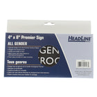 Headline Sign Premier ALL GENDER ACCESSIBLE Sign - 4" H x 8" L - Black-Use anywhere for an updated, upscale look