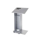 Urbann K1 Lectern With Wheels - Aluminum Grey-1 Interior shelf 242 mm x 298 mm (9-1/2" x 11-1/2")