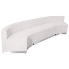 Flash Furniture HERCULES Alon Melrose LeatherSoft Reception Configuration - 3 Pieces - White-Modernize Your Business Office or Entry Way