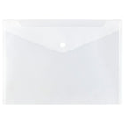 JAM Paper Enveloppes en plastique quadrillé avec fermeture à bouton pression, 9 1/4 x 13 po, transparent, 12/paquet-Transparent