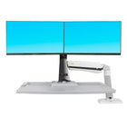North Bayou 22"-27" Desktop Sit-Stand Workstation Dual Screen with USB Port - White (FC40-2AW)-75x75, 100x100 mm