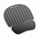 Fellowes Photo Gel Mouse Pad Wrist Rest with Microban - Black Chevron-Non-skid rubber backing keeps mouse pad wrist rest in place