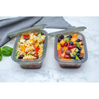 Minimal Silicone Food Storage Container - Grey - 460ml - Set of 2-Capacity: 460ml