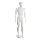 Can-Bramar PL Adult 2-in-1 Full Body and Headless Male Unbreakable Mannequin  - 73"H - Glass Base -  Glossy White-Made of Polypropylene (PP) with a Glossy White high-quality paint coating