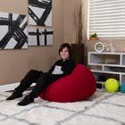 Flash Furniture Small Solid Red Kids Bean Bag Chair-Machine Washable Removable Slip Cover
