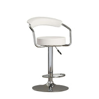 Plata Import Quintin Adjustable Stool, White, 2 Pack-Bar Stool