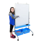 Luxor (L330) Classroom Chart Stand with Storage Bins-Painted steel surface