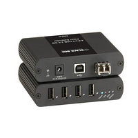 Black Box USB Extender-Single-Mode Fiber, 4-Port-Black, 4-Port