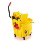 Rubbermaid WaveBrake Mop Bucket/Wringer-Mopping system accommodates the dirty water bucket