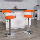 Flash Furniture – Tabouret de bar ajustable contemporain en vinyle orange avec pied et accoudoirs chromés (CHTC31060ORG)-Mousse ignifuge CA117