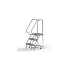 Tri-Arc Manufacturing Aluminum Rolling Ladder, Step Width: 24", Step Type: Serrated, No. of Steps: 3 (WLAR103245)-No. of Steps: 3
