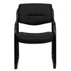 Flash Furniture Black Leather Executive Side Reception Chair with Sled Base-Executive Guest Chair