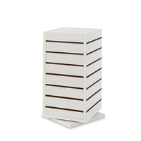 Can-Bramar EC-CTSW1212W Countertop Revolving Slatwall Merchandizer, White, 12"x12"x25"-Carton Weight: 23 lbs