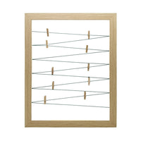 Simply Clip Frame with 10 Clips, Oak-Stylish and functional design