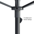 CorLiving UV and Wind Resistant Beach/Patio Umbrella, Blue (PPU-660-U)-Dimensions: 88"H x 88"W x 88"D