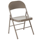 Flash Furniture HERCULES Series Double Braced Grey Metal Folding Chairs - 4 Pack-Double Braced Frame