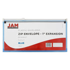 JAM Paper #10 Plastic Envelopes with Zip Closure, 5 x 10, Blue Poly, 12 Pack (921Z1bu)-Material: plastic