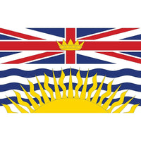 Provincial Flag, British Columbia, 4" x 6", 12/Pack-4" x 6" flag, rectangular shape
