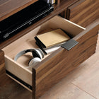 Sauder 420834 Harvey Park Credenza, Grand Walnut-Dimensions 20.748" x 70.984" x 18.976"