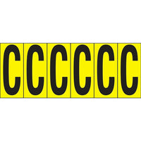 Accuform Signs Identify Locations, Supplies & Tools, Individual Letter & Number Markers, C, 2-15/16", 18 Pack-Character C