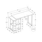 Monarch Specialties 7600 Computer Desk - 55"L/White Left Or Right Facing-Assembly required: Illustrated instructions and all hardware are provided for convenience (additional tools may be needed).