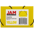 JAM Paper Plastic Business Card Case, Yellow, 5 Pack (291618971g)-Portfolio flap: Round