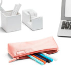 Poppin Pencil Pouch - Blush-Custom silicone zipper pull keeps your stuff safe