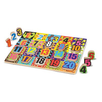 Melissa & Doug Jumbo Numbers Chunky Puzzle (LCI3832)-Ages 3+ years and grades preschool - kindergarten