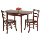 Winsome – Ensemble 3 pièces de la collection Pulman avec table à manger extensible et 2 chaises à dossier en barreaux (94352)-Ensemble pour salle à manger