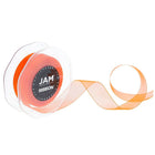 JAM Paper Sheer Organza Ribbon, .88 Inch Wide x 25 Yards, Orange, 2 Pack (807SHor25g)-Spool