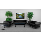 Flash Furniture HERCULES Regal Series Reception Set - Black LeatherSoft-Black LeatherSoft Upholstery