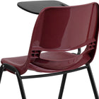 Flash Furniture Burgundy Ergonomic Shell Chair with Right Handed Flip-Up Tablet Arm-880 lb. Weight Capacity