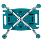Flash Furniture HERCULES Series Adjustable Teal Bath & Shower Chair with Non-slip Feet-Rubber Feet grips flooring