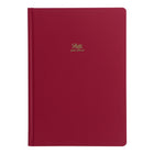 Letts - Agenda perpétuel 5 ans Icon - 8-1/4" x 5-3/4" - Rouge-Couverture rigide en papier couché de luxe lisse rouge