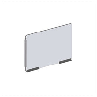 Mark Maker Modular Sneeze Guard Side - 30" W x 23.5" H panel 1/4" Clear Acrylic -2 8" aluminum bottom rails - 18" living hinge-Our clear modular sides are to be combined with the modular fronts as an extension for extra protection.