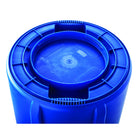 Rubbermaid Brute 44 Gallon Resin Outdoor Trash Can - Blue-Resin