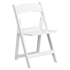 Flash Furniture HERCULES Series 1000 lb. Capacity White Resin Folding Chair with Slatted Seat-1000 lb. Weight Capacity