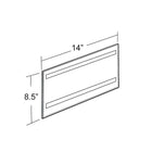 Azar Displays 8.5" x 14" Horizontal Wall Mount Acrylic Sign Holder with Adhesive Tape, Clear, 10 Pack (122012)-Sign holder made of 0.100" thick acrylic