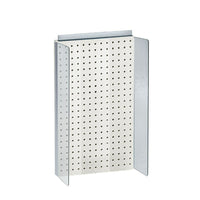 Azar Displays Pegboard Powerwing Display, 22 x 13.5", White (700355-WHT)-White acrylic