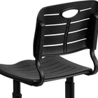 Flash Furniture – Chaise d’école à tréteaux en T ajustables, noir (YUYCX09010)-Pattes à hauteur réglable