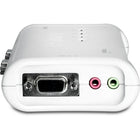 TRENDnet 4-Port USB KVM Switch Kit with Audio-Dimensions: 5.90" L. x 3.80" W. x 1.10" H.   UOM: 0.80lbs   Colour: white   20/Pack   3 year limited warranty