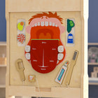 Flash Furniture Bright Beginnings Commercial Grade STEAM Wall Activity Board w/ Natural Finish,Multicolor Accents,Dental Hygiene-No Product Assembly Required