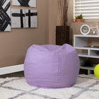 Flash Furniture Small Lavender Dot Kids Bean Bag Chair-Cotton-Twill Upholstery